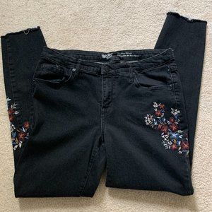 Mossimo Mid-Rise Skinny Embroidered Jeans